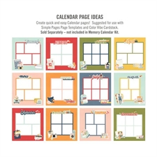 Simple Stories Color Vibe 12 Month Memory Calendar 12x12" - Life in Photos